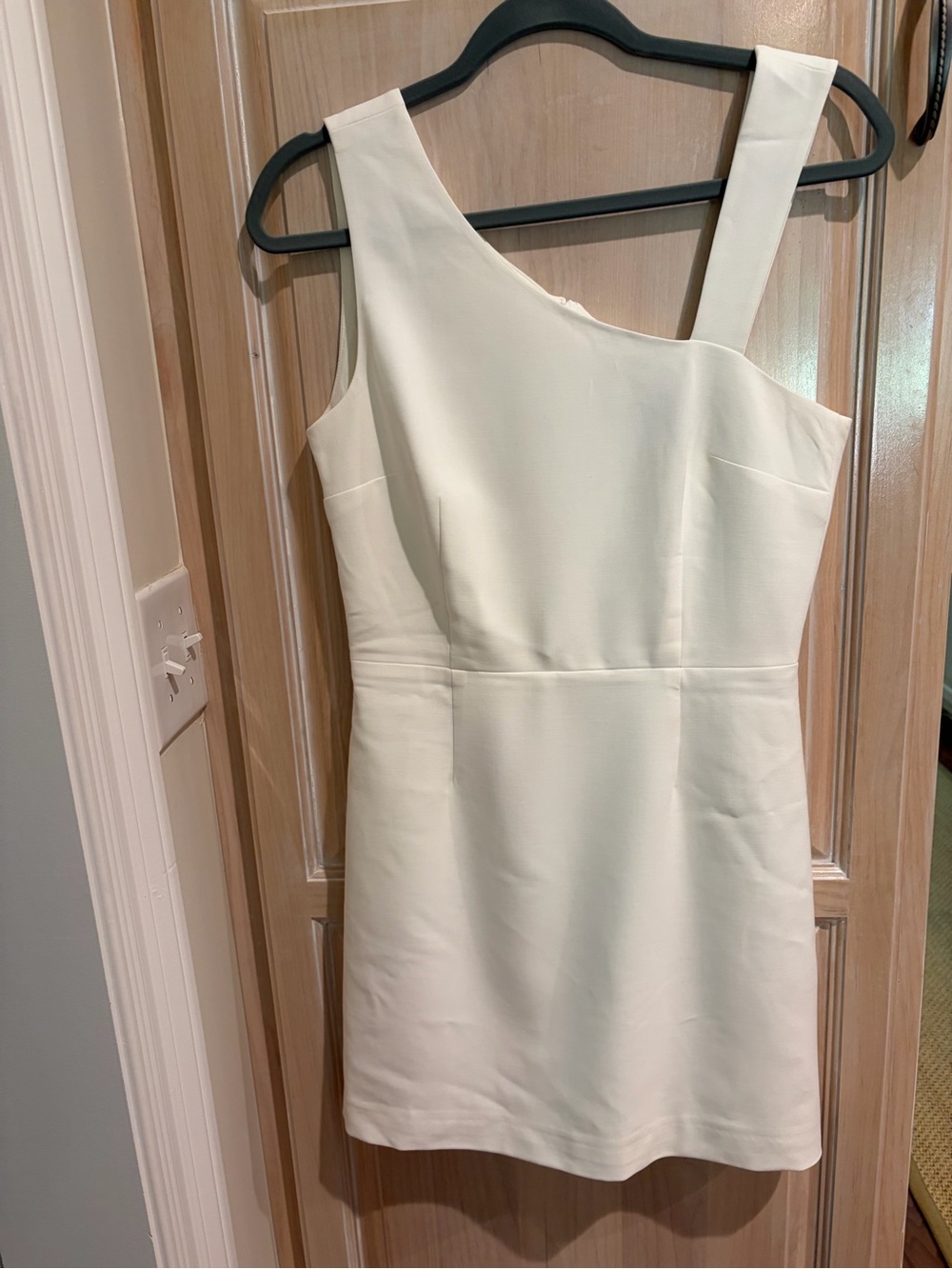 French Connection  Asymmetrical One-Shoulder Mini Dress - White